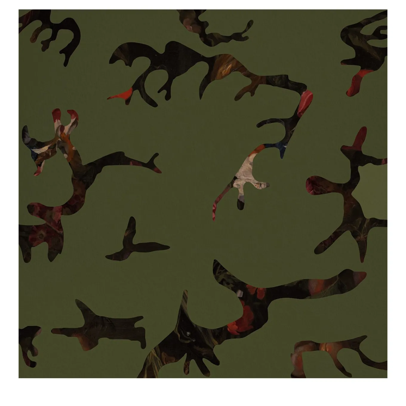 Find Me In The Dark Army Green Wallpaper by Magnus Gjoen