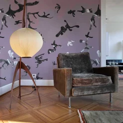 Find me in the Dark Rosa Retro Wallpaper by Magnus Gjoen