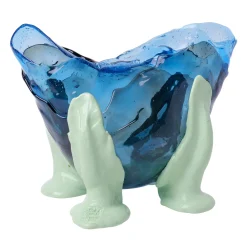 Fioca Blue and Mint Large Vase by Gaetano Pesce