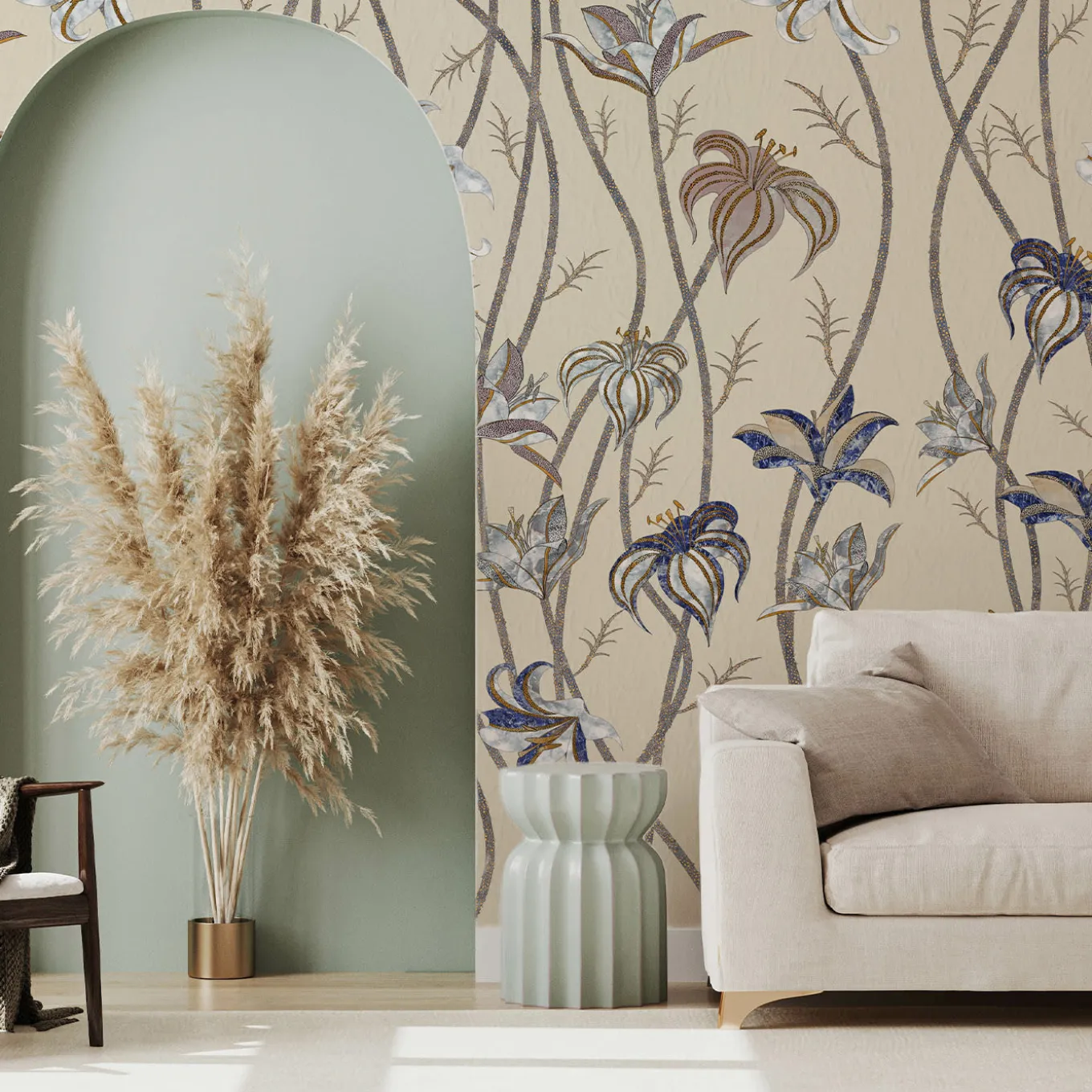 Fiori Caffelatte Wallpaper