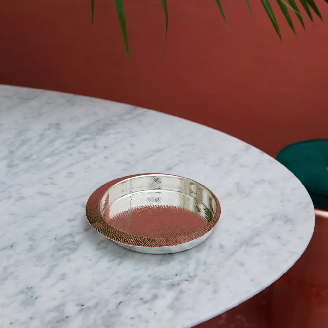 Firenze Round Silver Empty Pocket Tray