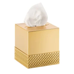 FIRENZE SQUARE TISSUE BOX - GOLD