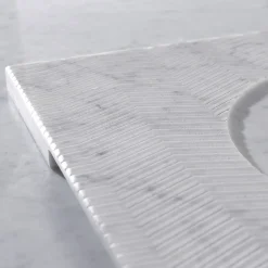 Firenze White Carrara Marble Q Plate