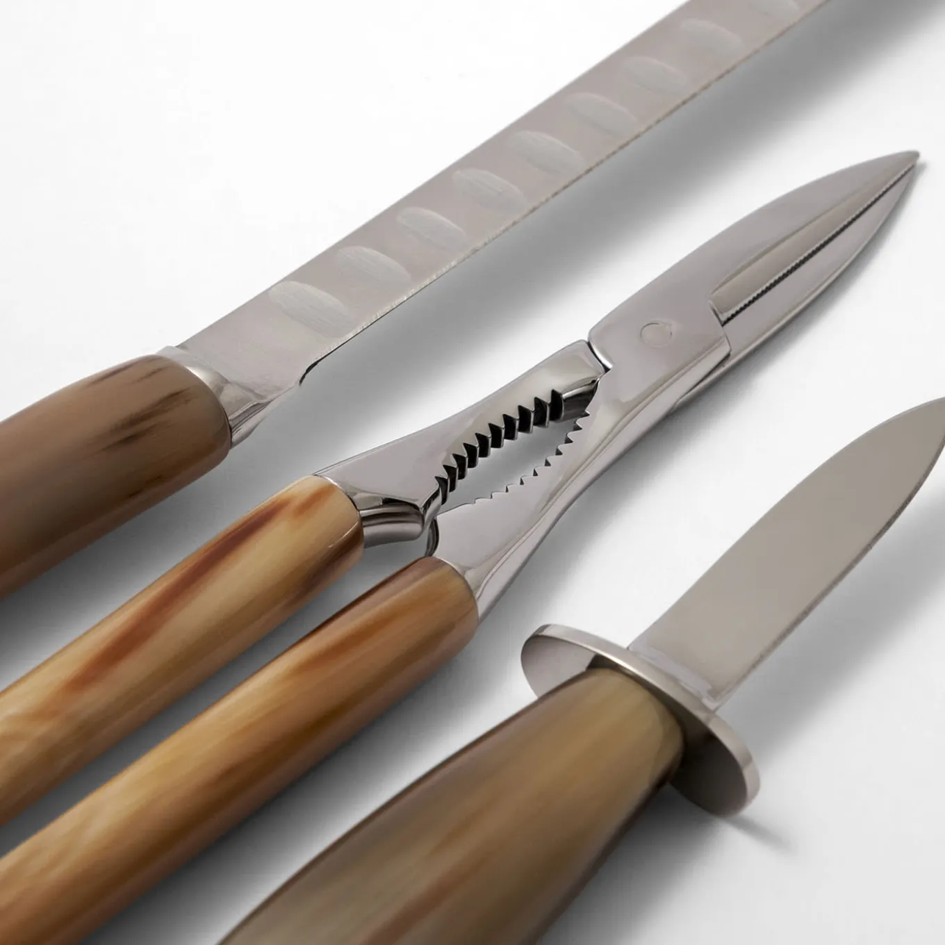Fish and Shellfish Cutlery Set in Natural Horn