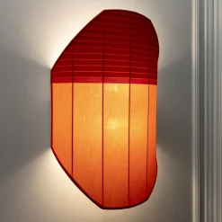 Flag 70 Orange Red Mid Pleating Wall Lamp