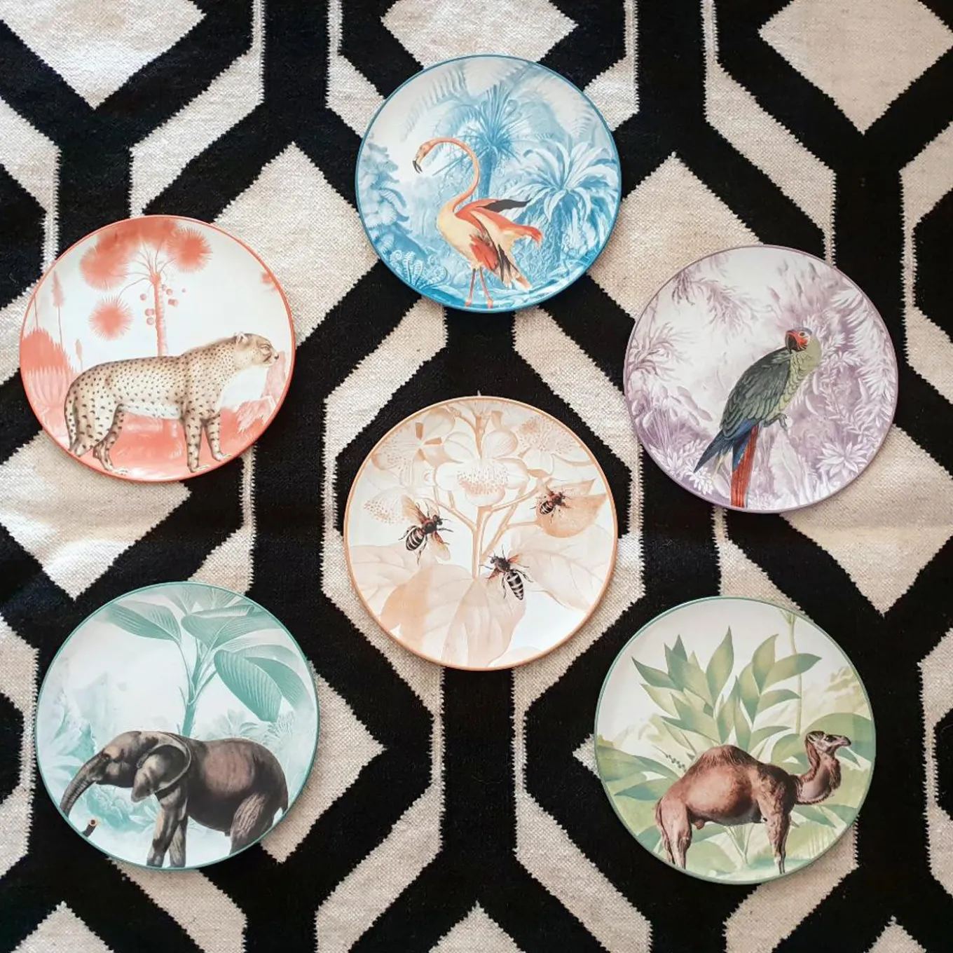 Flamingo Menagerie Ottomane Porcelain Dinner Plate