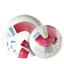 Flamingo Set Of 2 Dinner & Soup Plates