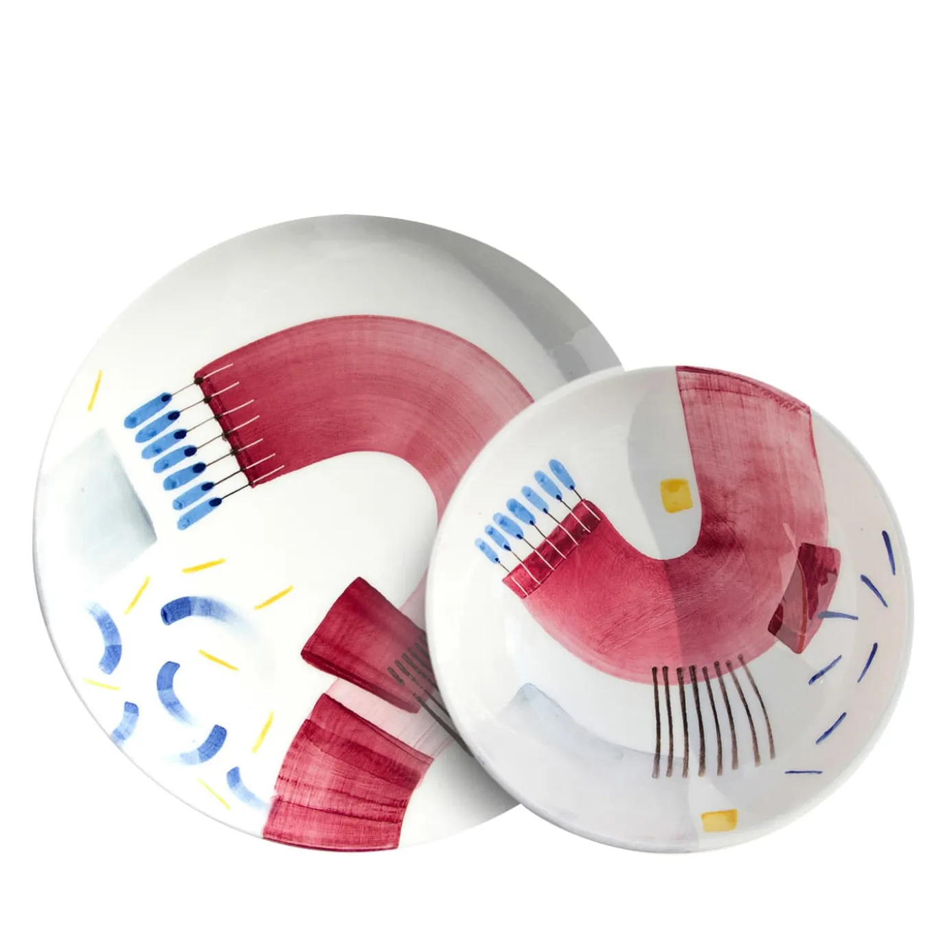 Flamingo Set Of 2 Dinner & Soup Plates