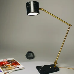 Flamingo Table Lamp in Black Marquinha Marble