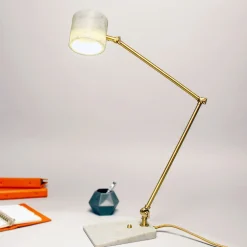 Flamingo Table Lamp in Carrara Marble