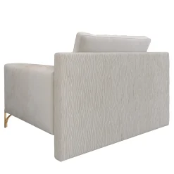 Flare 01 Beige Armchair with Metal Legs