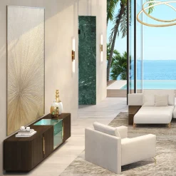 Flare 01 Beige Armchair with Metal Legs