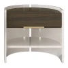 Flare 01 White Nightstand with Drawer