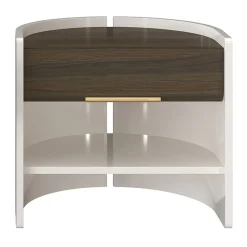 Flare 01 White Nightstand with Drawer
