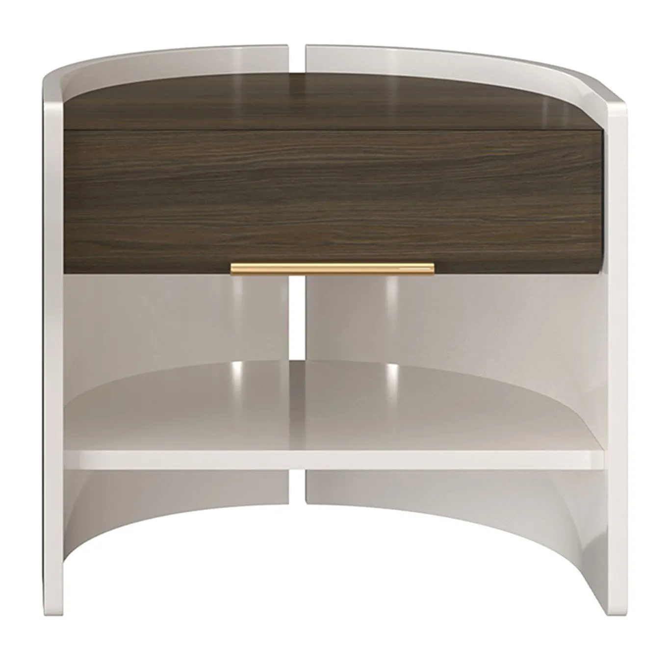 Flare 01 White Nightstand with Drawer