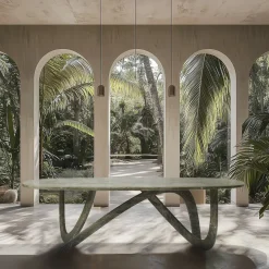 Fleur Green Marble Dining Table