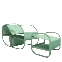 Flip Mint Seat and Sidetable by Salomé Hazan