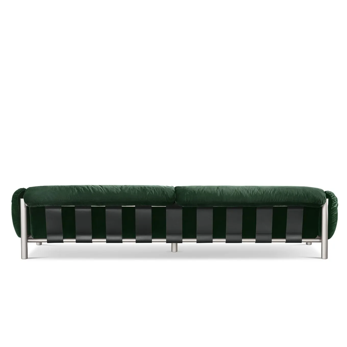 Flo Green Velvet 4-Seater Sofa by Lorenza Bozzoli