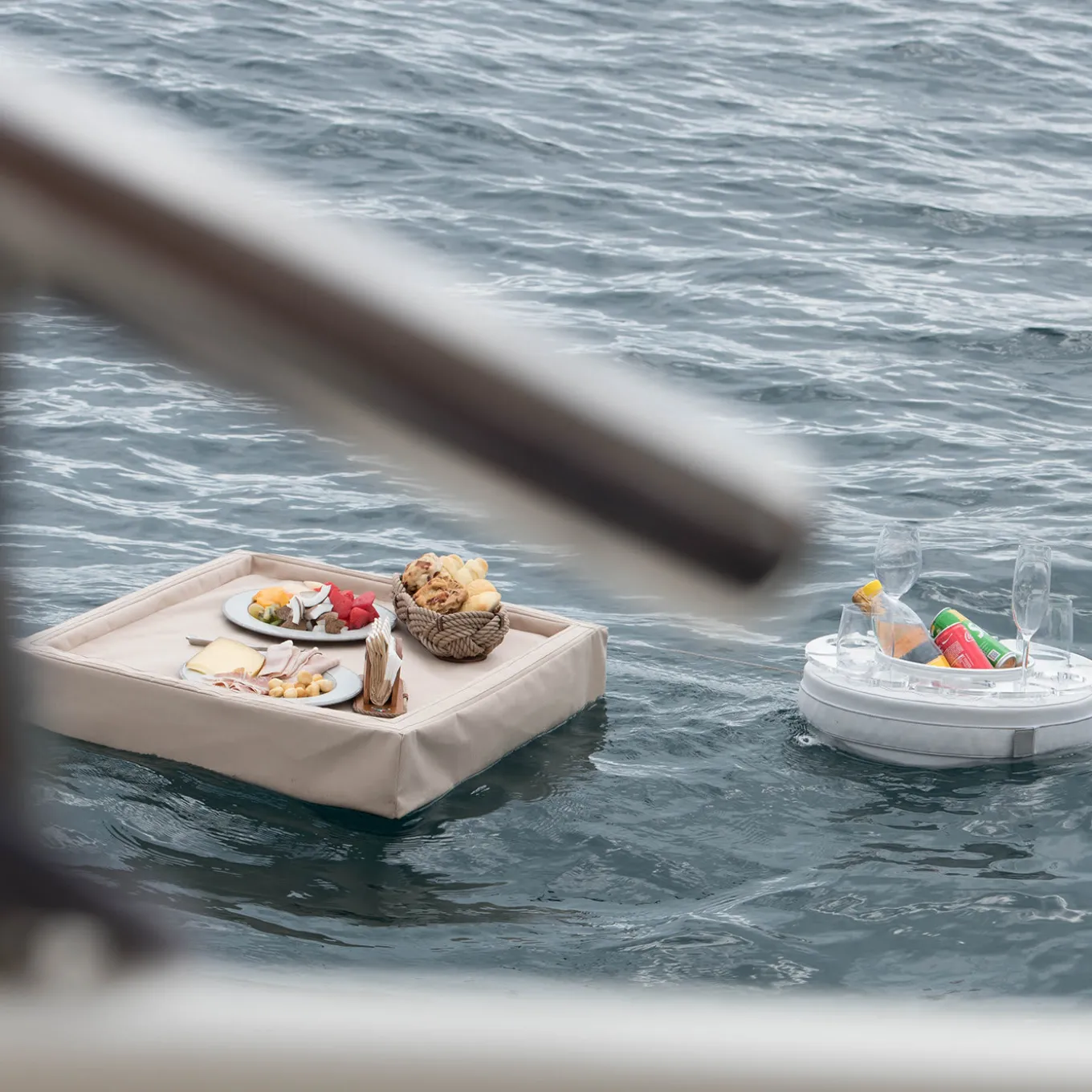 Floating Drinks Holder Beige