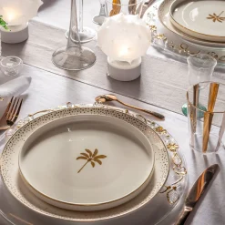 Flora Gold Glass Charger Plate