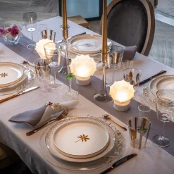 Flora Gold Glass Charger Plate