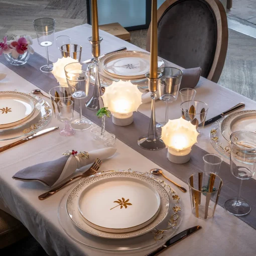 Flora Gold Glass Charger Plate