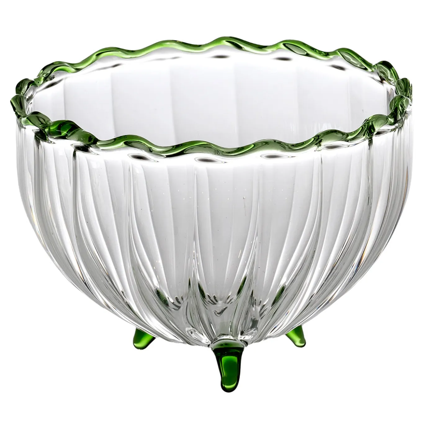 Flora Handcrafted Small Glass Bowl