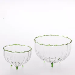 Flora Handcrafted Small Glass Bowl