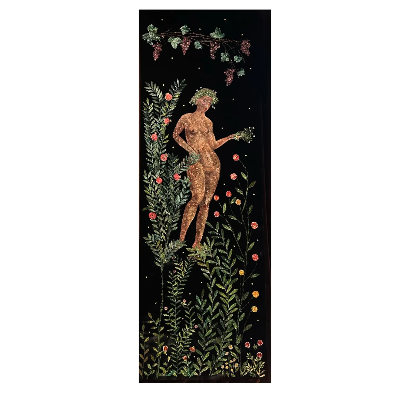 Florae Incantata Pomegranate Tree Velvet Tapestry