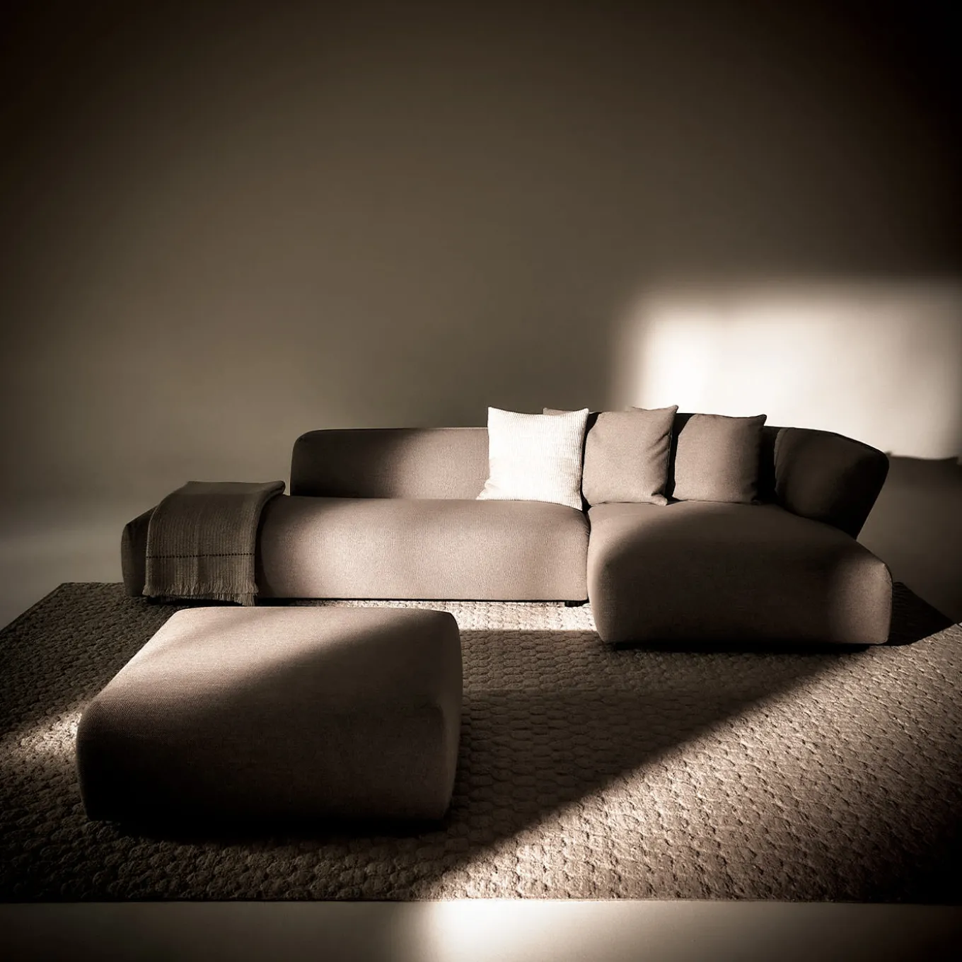 Florence 504 Gray Pouf by Ludovica + Roberto Palomba