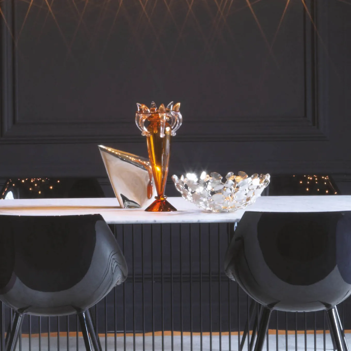 Florian II Orange & Transparent Vase by Borek Sipek