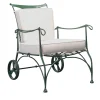 Florio Green Iron Outdoor Armchair