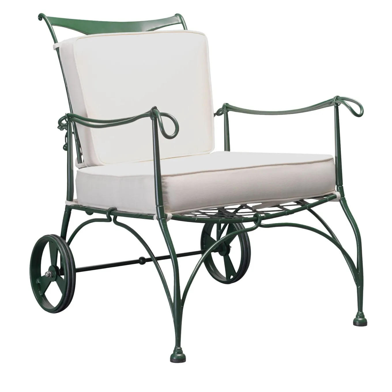 Florio Green Iron Outdoor Armchair