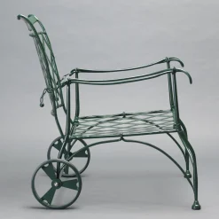 Florio Green Iron Outdoor Armchair