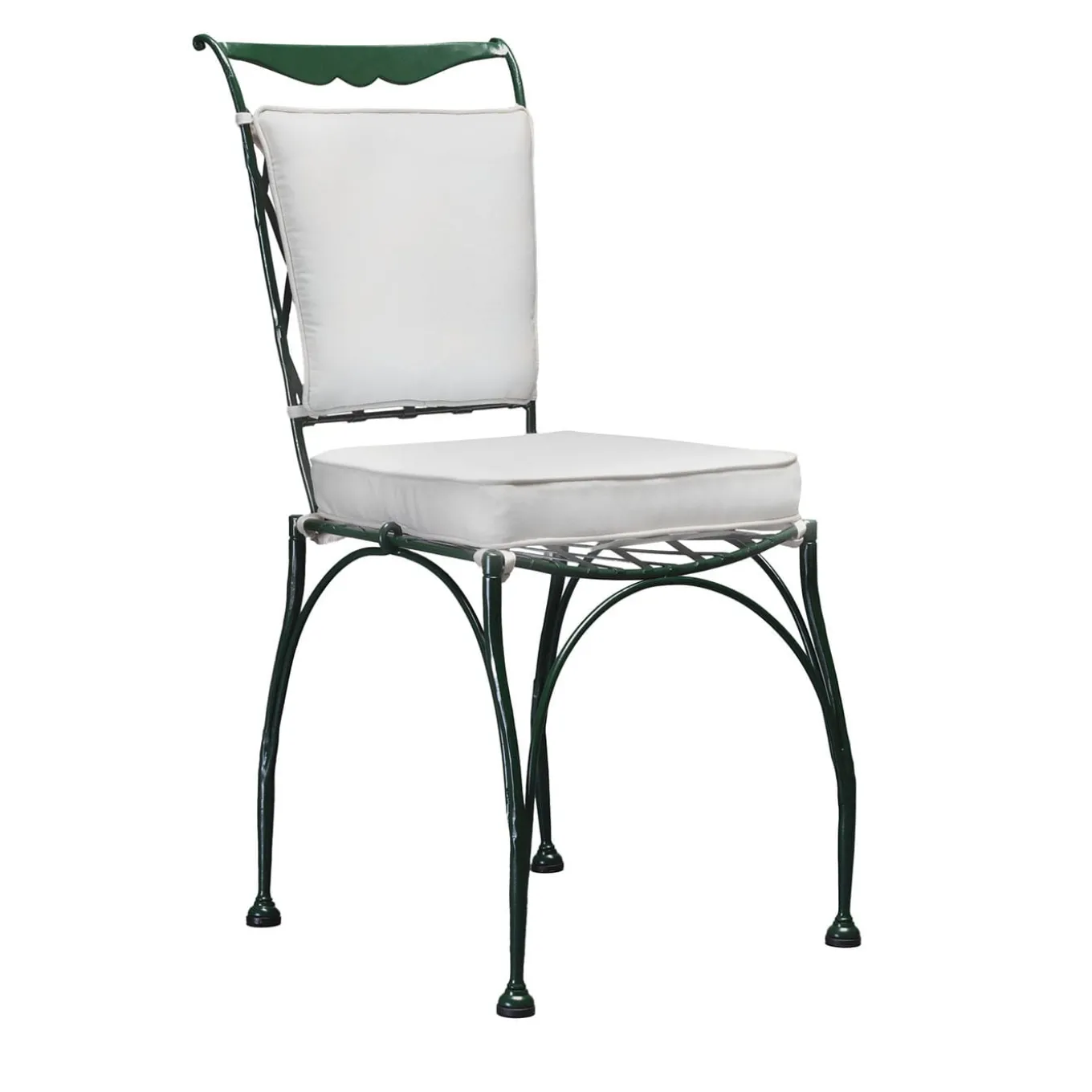 Florio Green Iron Outdoor Chair