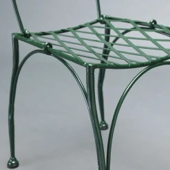 Florio Green Iron Outdoor Chair