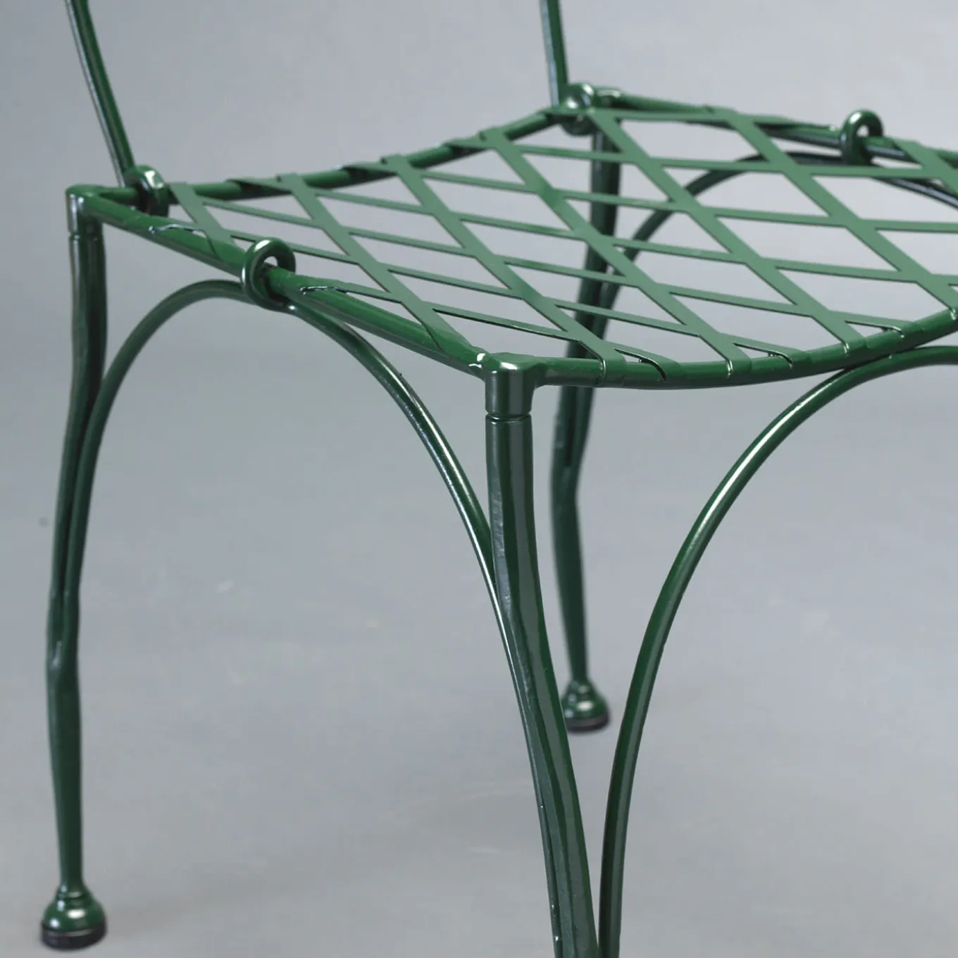 Florio Green Iron Outdoor Chair