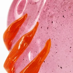 Flow Pink & Orange Murano Glass Vase