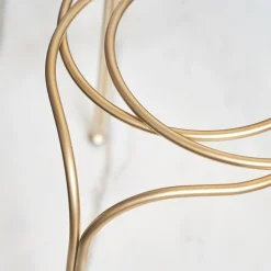 FLOW SCULPTURAL GOLD STOOL