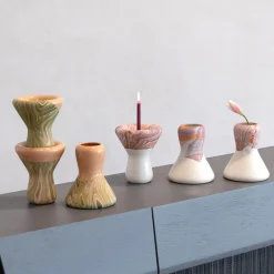 Fluid Green Marble Vase