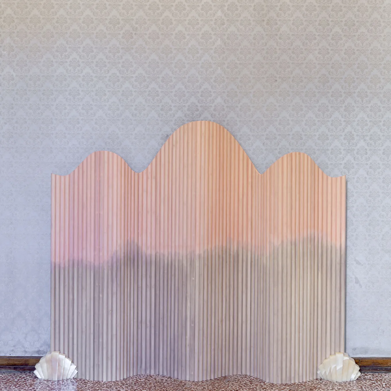 Fluxus Pink Hand-painted Screen