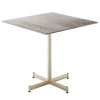 Fly Square Gray ceramic top & Champagne base Bistro Table by Braid Design Lab