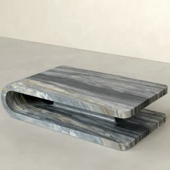 Fold Calacatta Midnight Marble Coffee Table