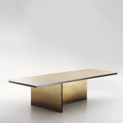 Folio Brushed Brass Dining by DRAW Studio Table