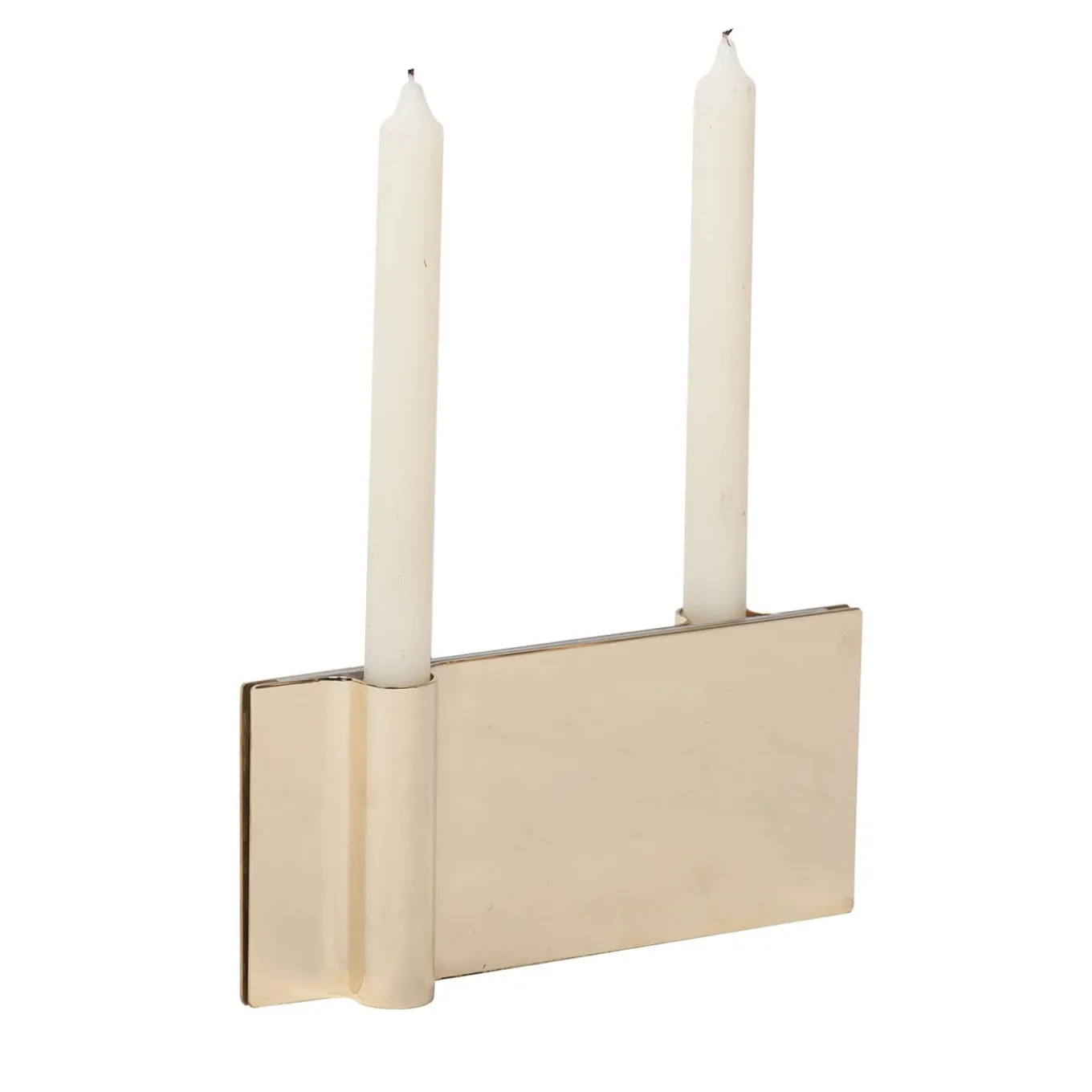 Folio Gold Candle Holder by Acconci-Bastiani