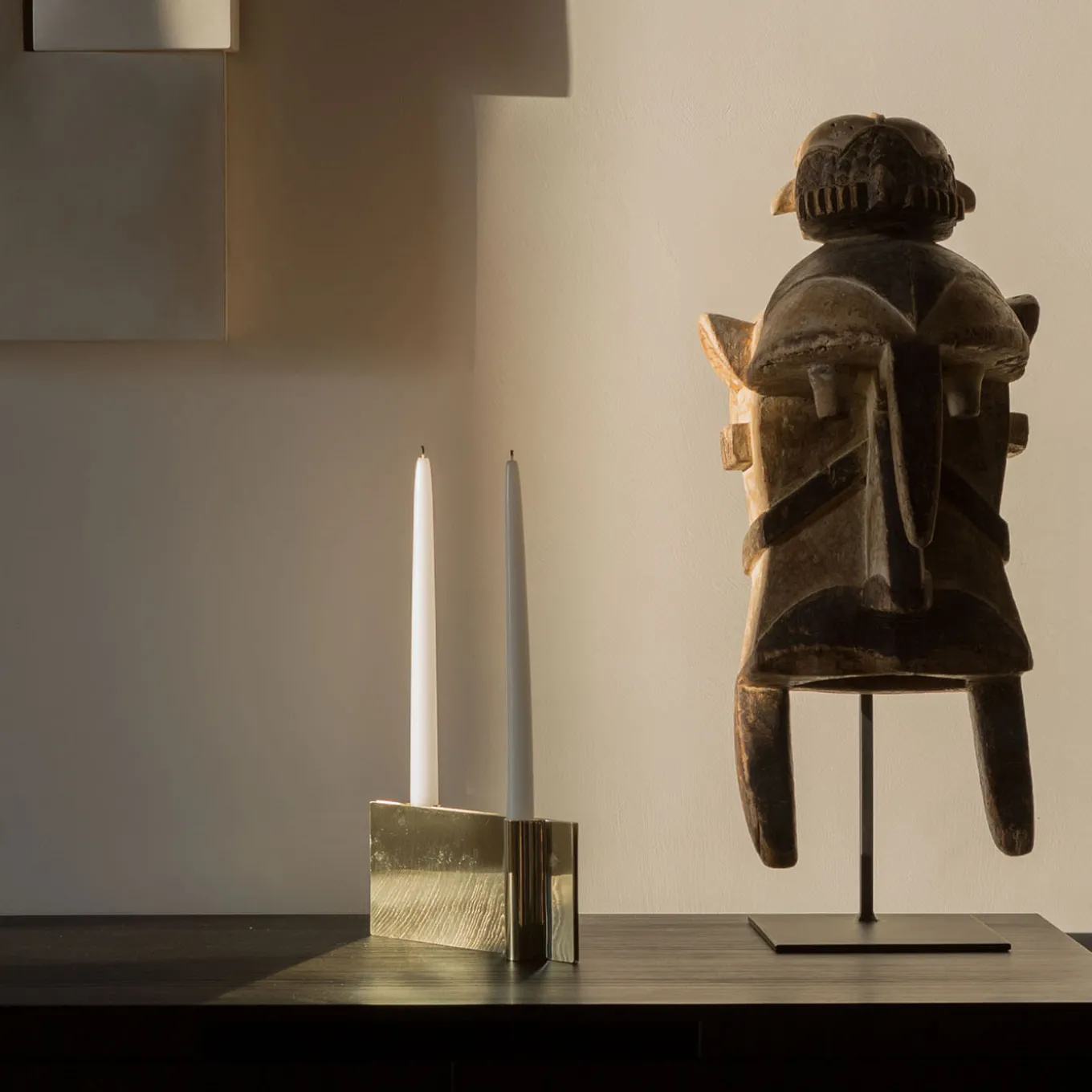 Folio Gold Candle Holder by Acconci-Bastiani