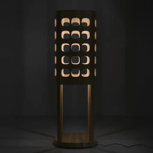 Forella Solid cedar wood Floor Lamp