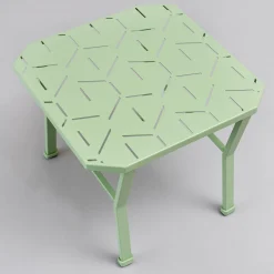 Forest Green Coffee Table by Officina Ciani in Stainless Steel