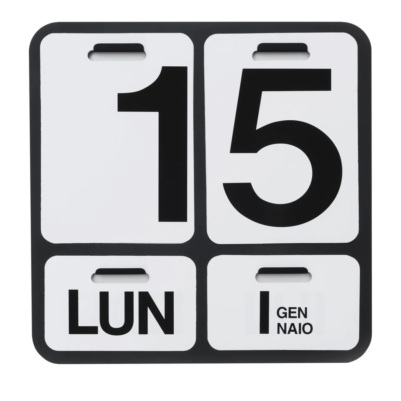 Formosa Black and White Calendar by Enzo Mari