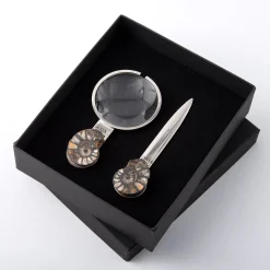 Fossiline Set of Paper Knife & Magnifying Glass by Nino Basso #1